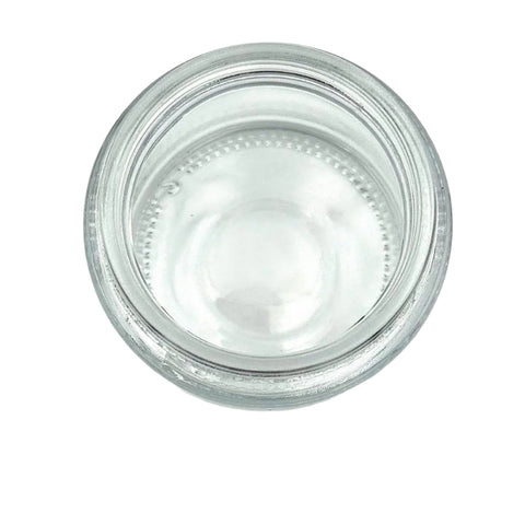 2oz Clear Glass Jar - Black/Glossy CRP Lid (Box of 200)