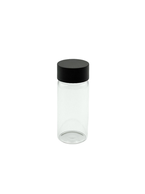 D 84mm x 44mm Glass Jar - Matte/Black CRP Lid (Box of 200)