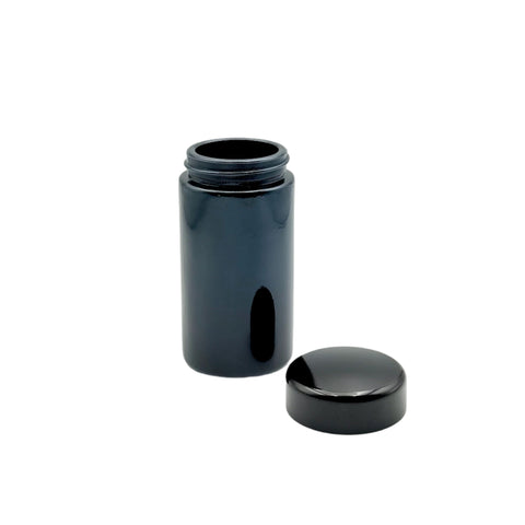 100ml Miron Round Glossy-Black Jar - CRP cap (Box of 120)