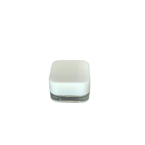5 ml Cube Glass Jar - White CRP Lid (Box of 504)