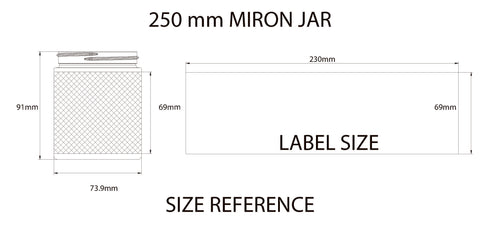 250ml VIP Miron UV Glass Jar