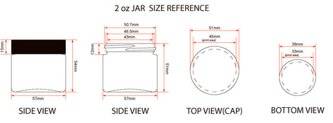 2oz Black Glass Glass Jar - Glossy/Black CRP Lid (Box of 200)